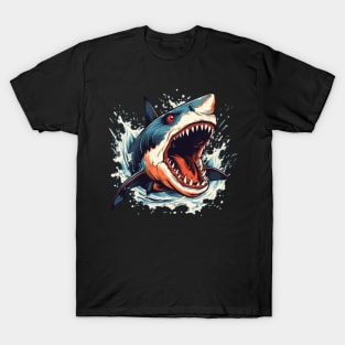 SHARK AND JAWS COLORED CARTOON STYLE, CHEW T-Shirt